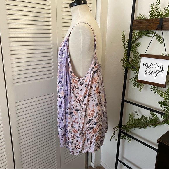 Torrid| 4 |Sophie Lavender Pink Floral Challis Swing Cami - Picture 2 of 8